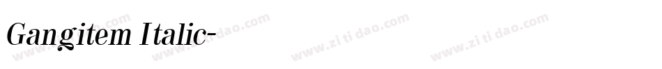 Gangitem Italic字体转换